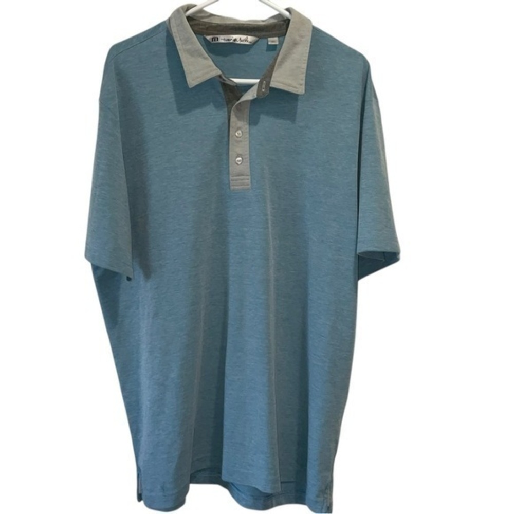 Travis Mathew Blue Polo Shirt Casual Cotton Blend